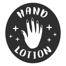 Hand lotion bathroom label black PNG Design