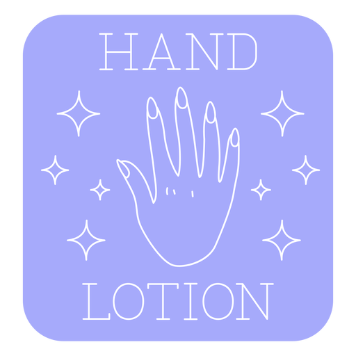Hand lotion bathroom label line PNG Design