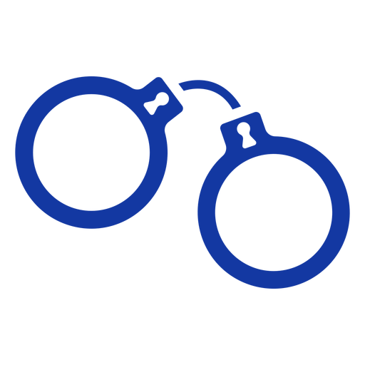 Handcuffs police blue PNG Design