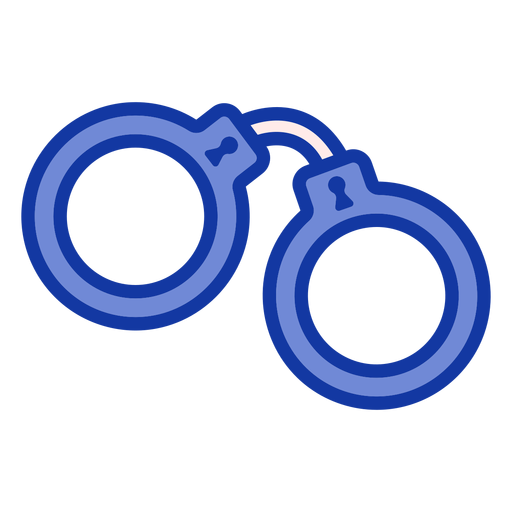 Handcuffs police flat PNG Design