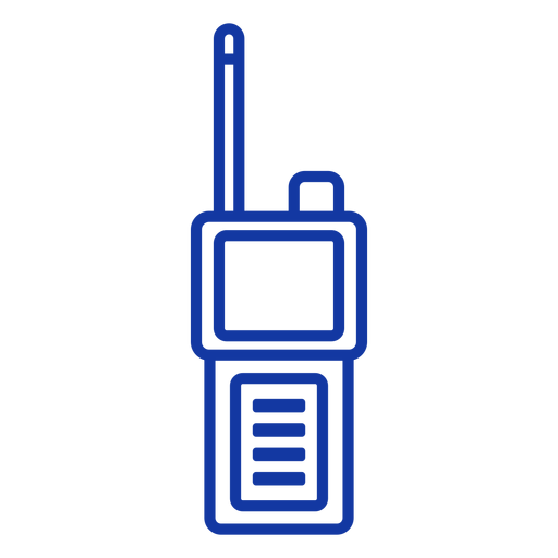 Handheld police scanner stroke PNG Design