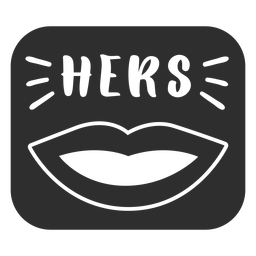 Etiqueta de baño suya negra Diseño PNG