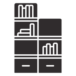Estantería Home negra Diseño PNG