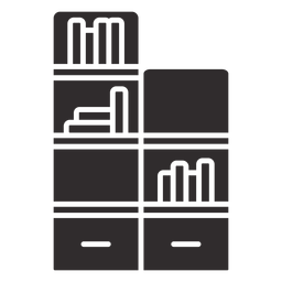 Home bookshelf black PNG Design Transparent PNG