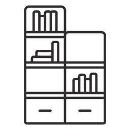 Home Bücherregal Schlaganfall PNG-Design