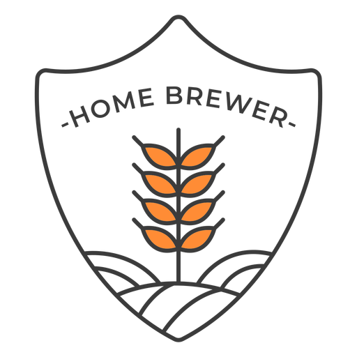 Home Brewer Abzeichen Schlaganfall PNG-Design