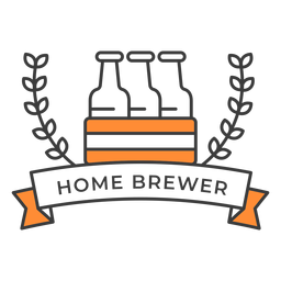 Curso de distintivo de garrafas de cervejeiro em casa Desenho PNG