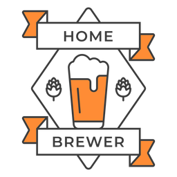 Home Brewer Pint Abzeichen Schlaganfall PNG-Design