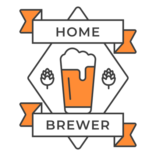 Home Brewer Pint Abzeichen Schlaganfall PNG-Design