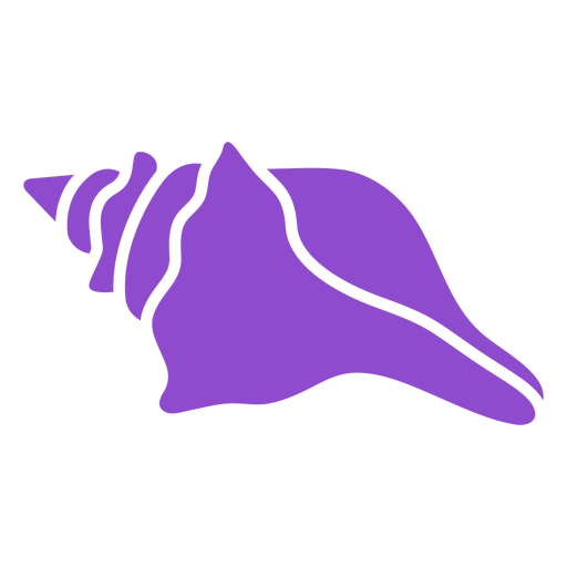 Knobbed whelk seashell purple PNG Design