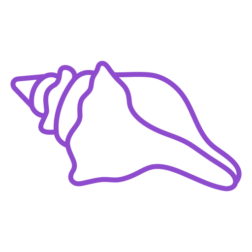 Traço de concha de búzio nodoso Desenho PNG