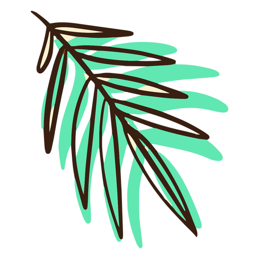 Large leaf doodle PNG Design