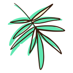 Folha doodle Desenho PNG