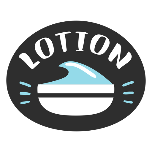 Lotion bathroom label flat PNG Design