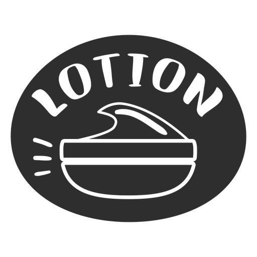 Lotion bathroom label black PNG Design