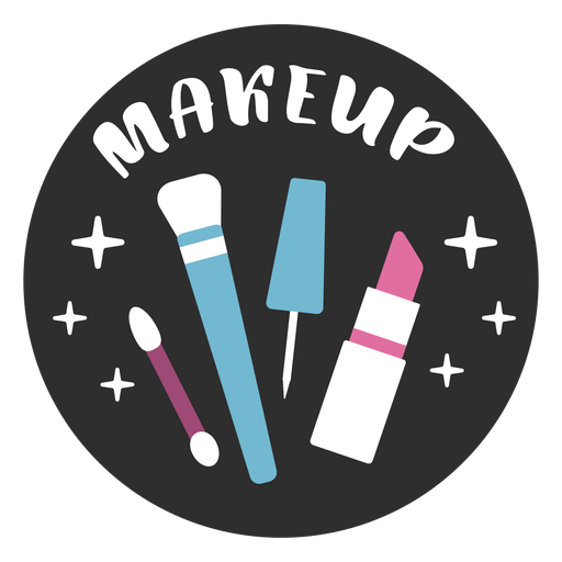 Make-up Badezimmer Etikett flach PNG-Design