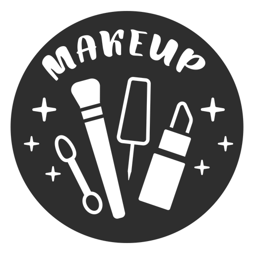 Make-up Badezimmeretikett schwarz PNG-Design