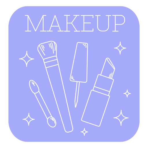 Make-up Badezimmer Label Linie PNG-Design