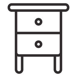 Mesa de cabeceira com curso de gavetas Desenho PNG Transparent PNG