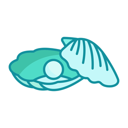 Open oyster flat PNG Design