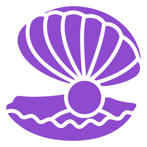 Oyster with pearl purple PNG Design