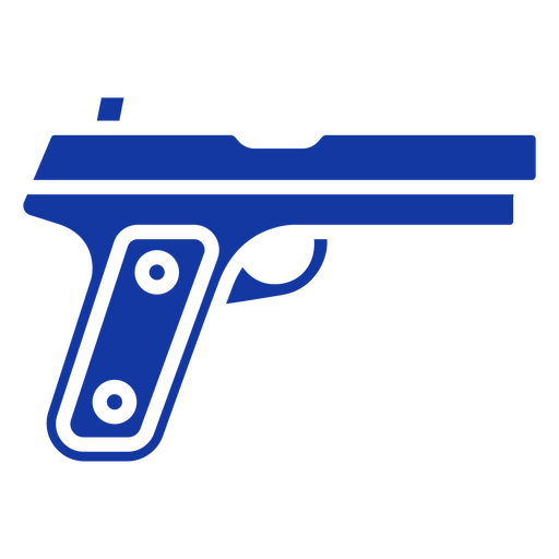 Pistol police blue PNG Design