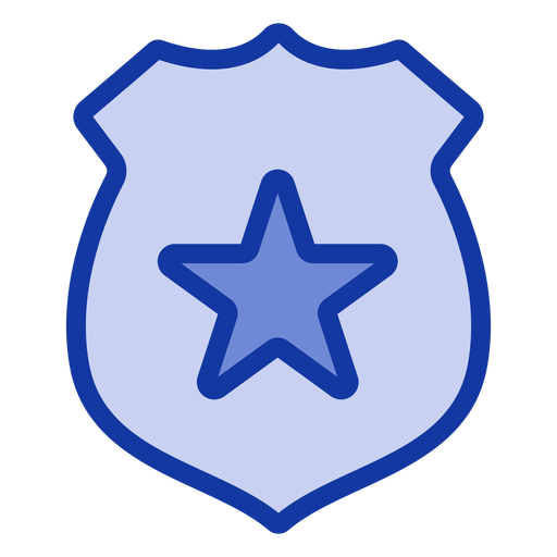 Placa de policía plana Diseño PNG