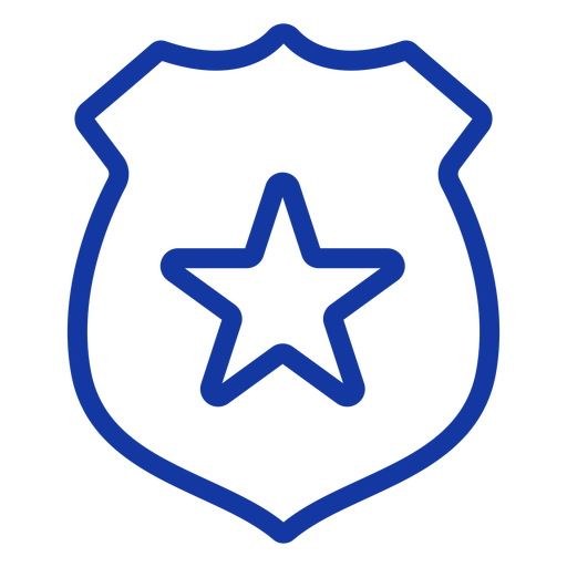 Police badge stroke PNG Design