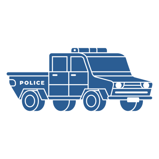 Polizeiauto blau PNG-Design