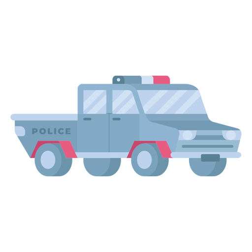 Police car flat PNG Design