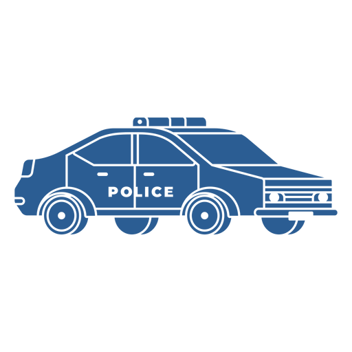 Police patrol car blue PNG Design