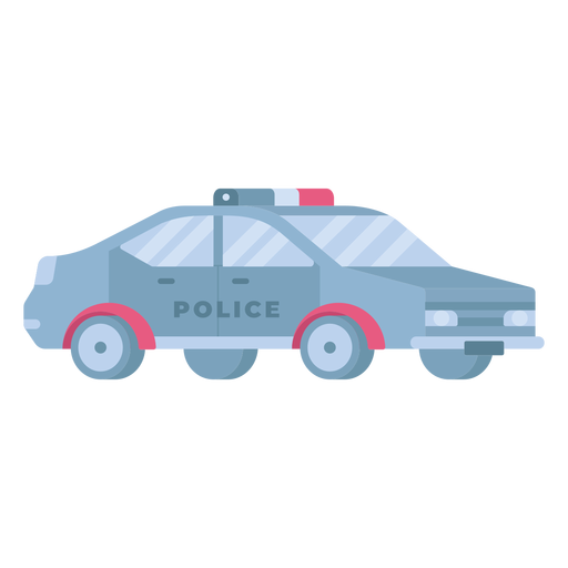 Police patrol car flat - Transparent PNG & SVG vector file