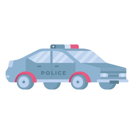 Police patrol car flat PNG Design