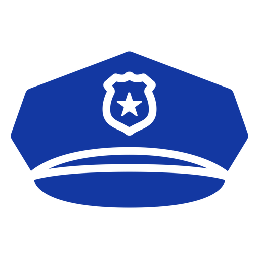 Police peak cap blue PNG Design