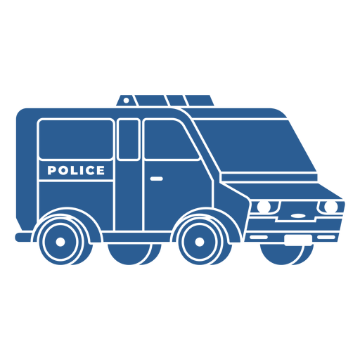 Police van blue PNG Design