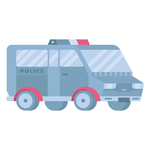 Polizeiwagen flach PNG-Design