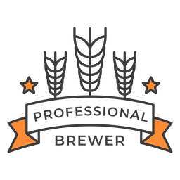 Professional brewer badge stroke PNG Design Transparent PNG