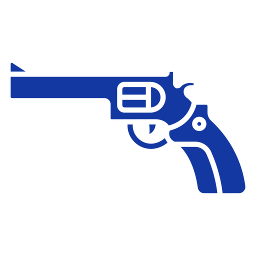 Revolver police blue PNG Design
