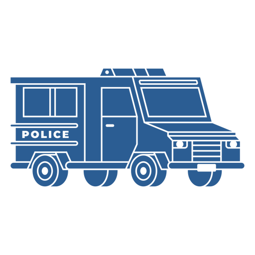 Aufstandsbek?mpfung Polizeiauto blau PNG-Design
