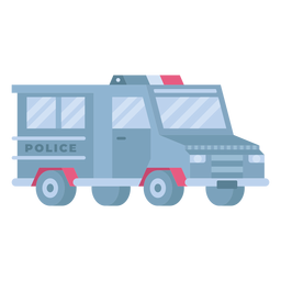 Carro de polícia de controle de motim plano Desenho PNG