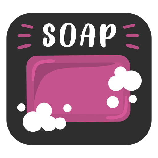 Soap bathroom label flat Transparent PNG & SVG vector file