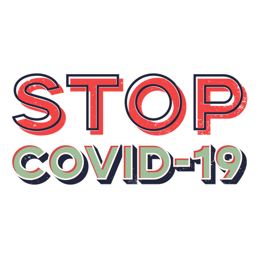 Stop covid 19 lettering
