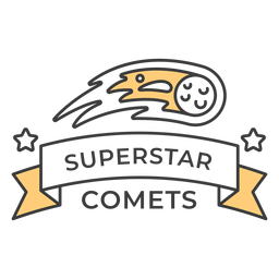 Superstar comets badge stroke