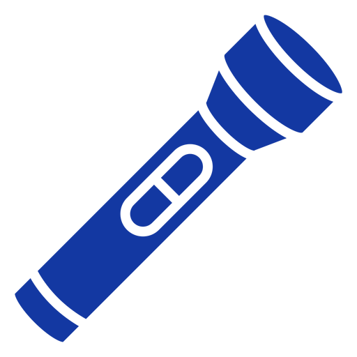 Tactical flashlight blue PNG Design