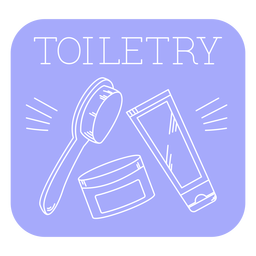 Línea de etiquetas de baño de tocador Diseño PNG