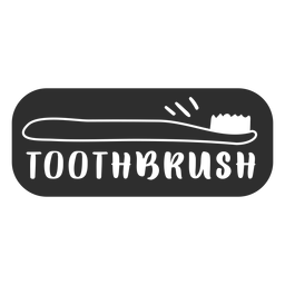 Etiqueta de baño cepillo de dientes negro Transparent PNG