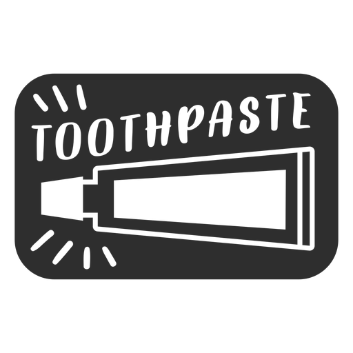Etiqueta de baño pasta de dientes negra Diseño PNG