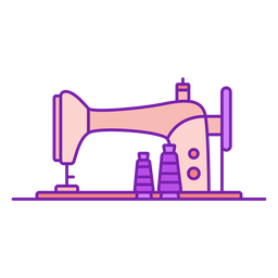 Treadle sewing machine flat PNG Design