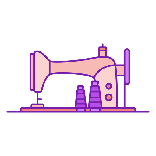 Treadle sewing machine flat PNG Design