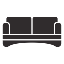 Sofá de dois lugares preto Desenho PNG